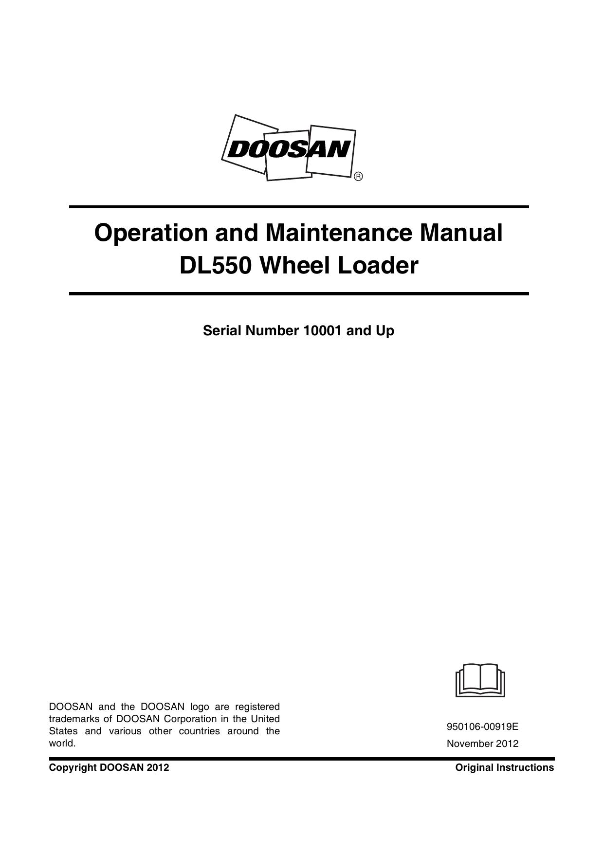 DL550 Operation and Maintenance Manual